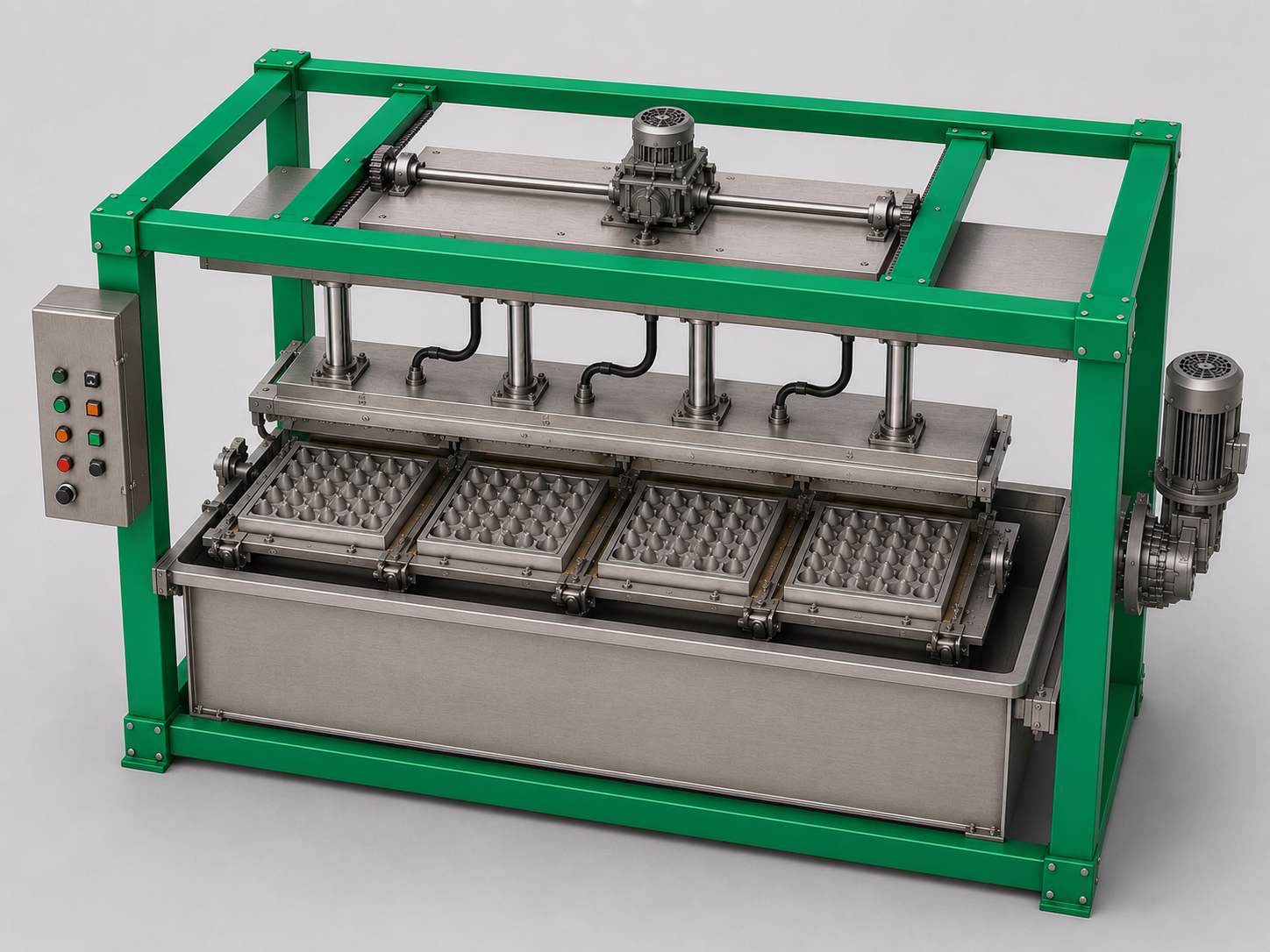 ماكينة تشكيل لب الورق بأربعة قوالب GDM ECPM-1200E
